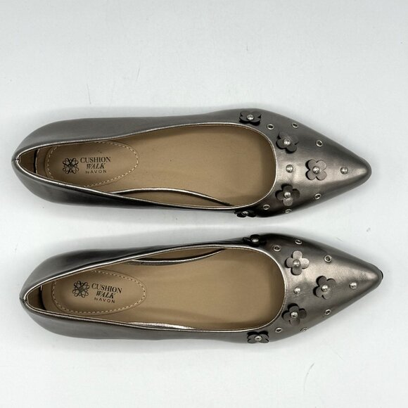 Cushion Walk by Avon Autumn Romance Flat / Chaussures Pewter Shoes Size 8 - Picture 6 of 11